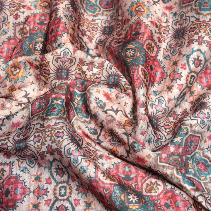 Semi Tusser Silk Prints Fabrics