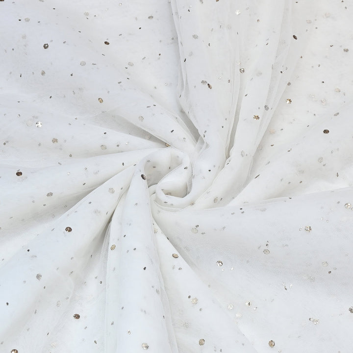 Dyeable Net Mukaish Work Fabric MUK098