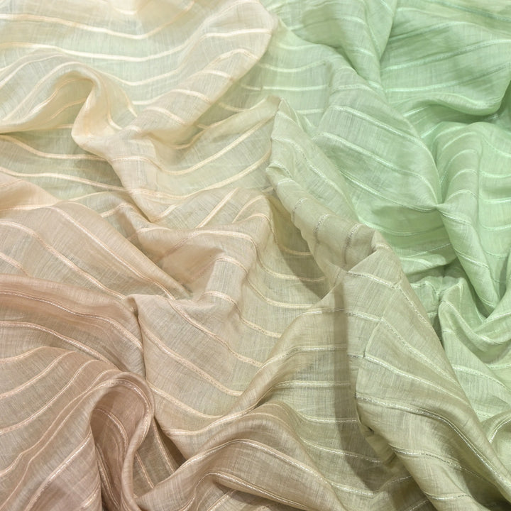 4D Shaded Mul Chanderi Pintex Fabric 44" – Soft Designer Summer Fabric-GP4100-5