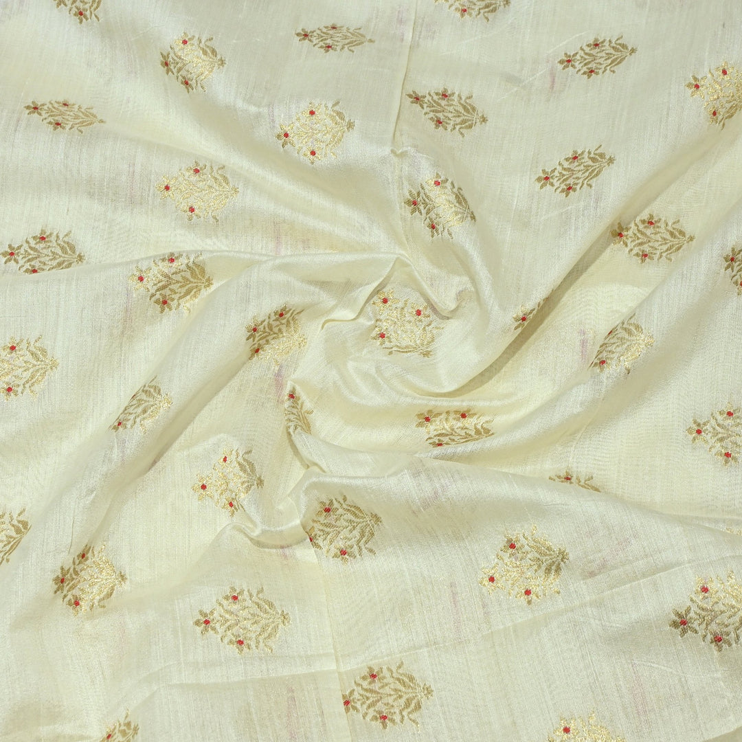 Chiniya Silk Dyeable Meena Buti Fabric