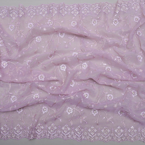 lilac tissue Cut Dana Embroidery suit set | 977-329L