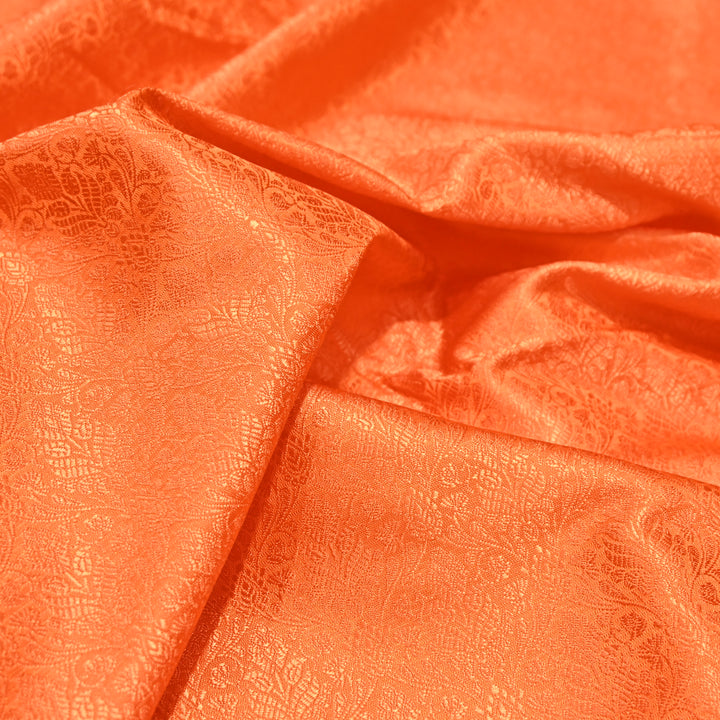 Orange Tanchui Silk Brocade Fabric