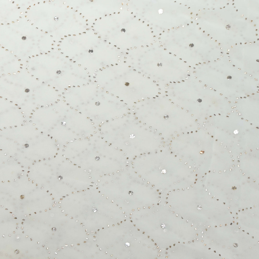 60gm Georgette Mukaish Hand Work Fabrics