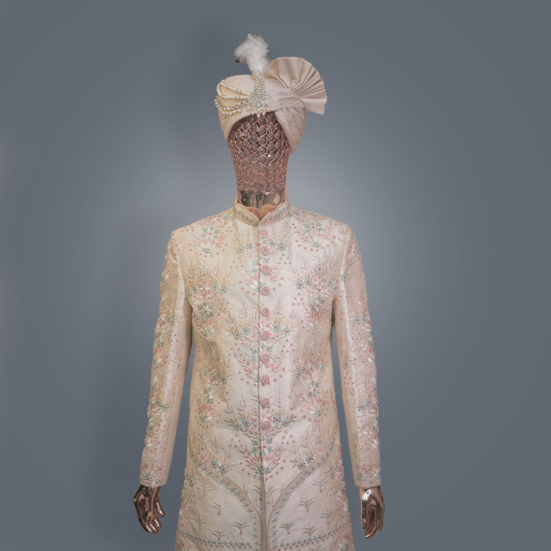 Baby Pink Sherwani Set for Grooms