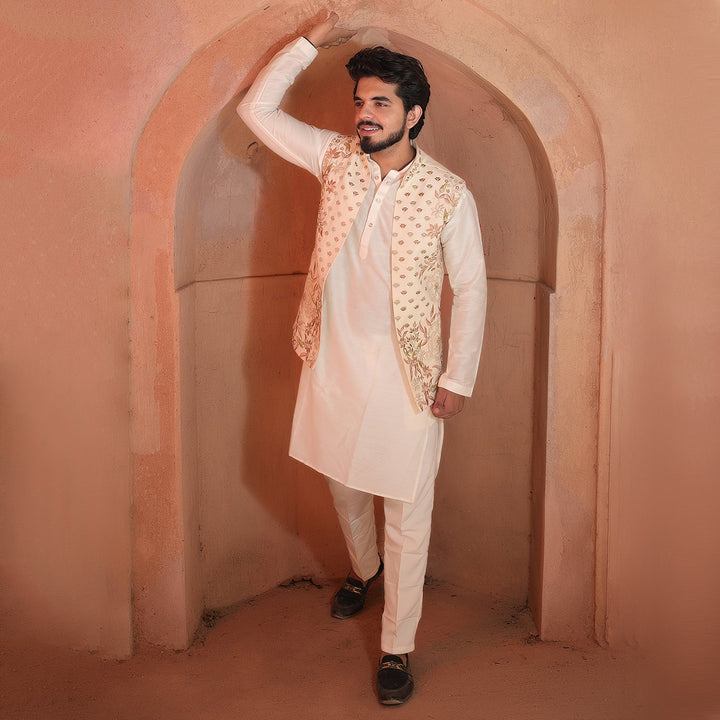 Hand Work Designer Nehru Jacket with Kurta and Trouser