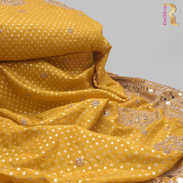 Yellow Tissue Embroidery Fabric.| 46-1658Y