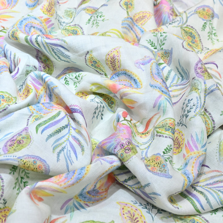 PREMIUM PURE LINEN DIGITAL PRINT FABRIC- LIN054- 08