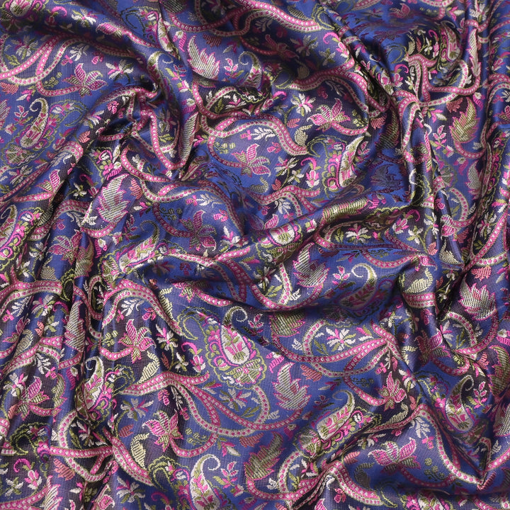 Satin Zari Tehra Brocade Fabrics