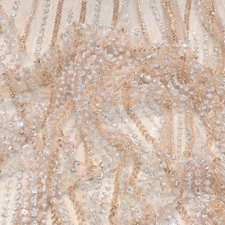 Premium Imported Beaded & Sequin Embroidery Net Fabric- 382747-01