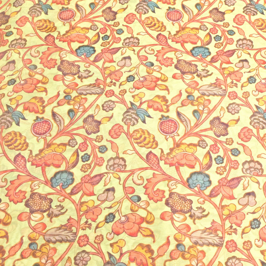 Silk Chanderi Digital Print Fabrics