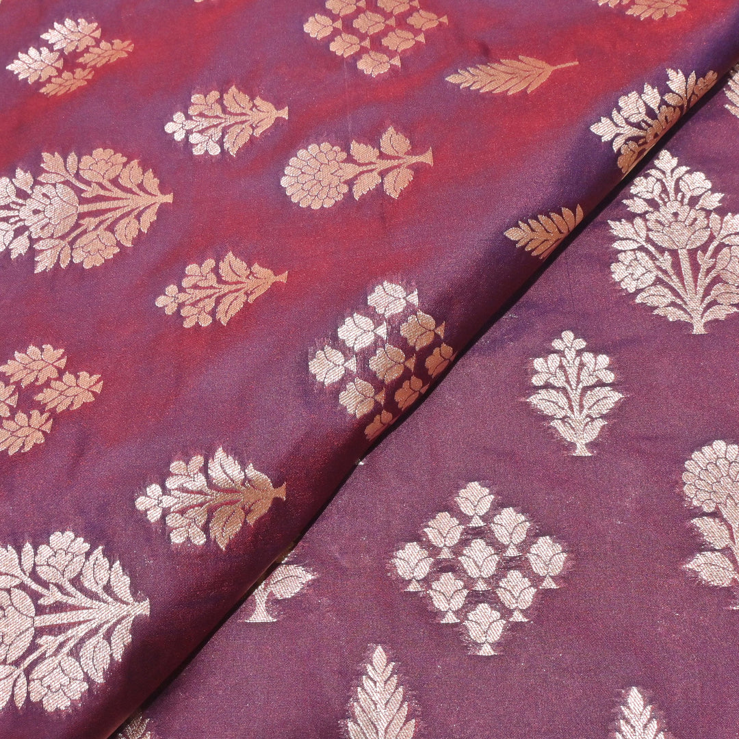 Katan Silk Zari Jaal Brocade Fabrics