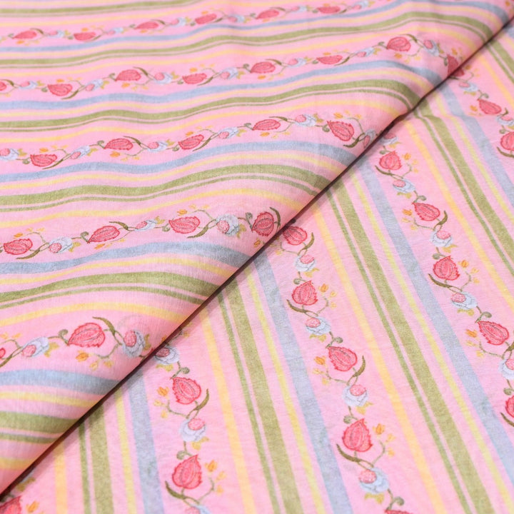 Multi Color Premium Bamberg Satin Digital Print Fabric – 001333-21