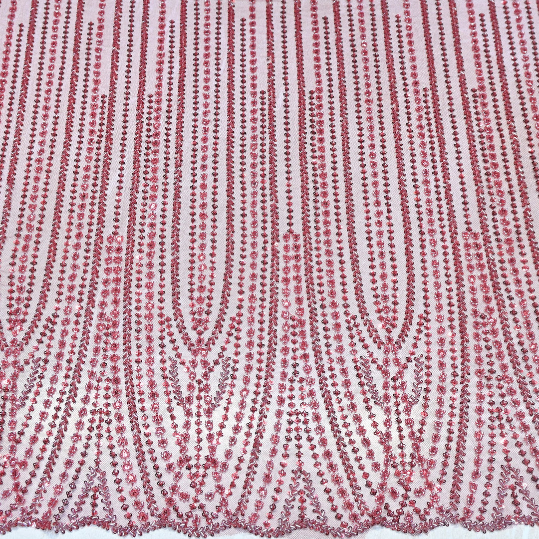 Premium Imported Beaded & Sequin Embroidery Net Fabric- 382747-02
