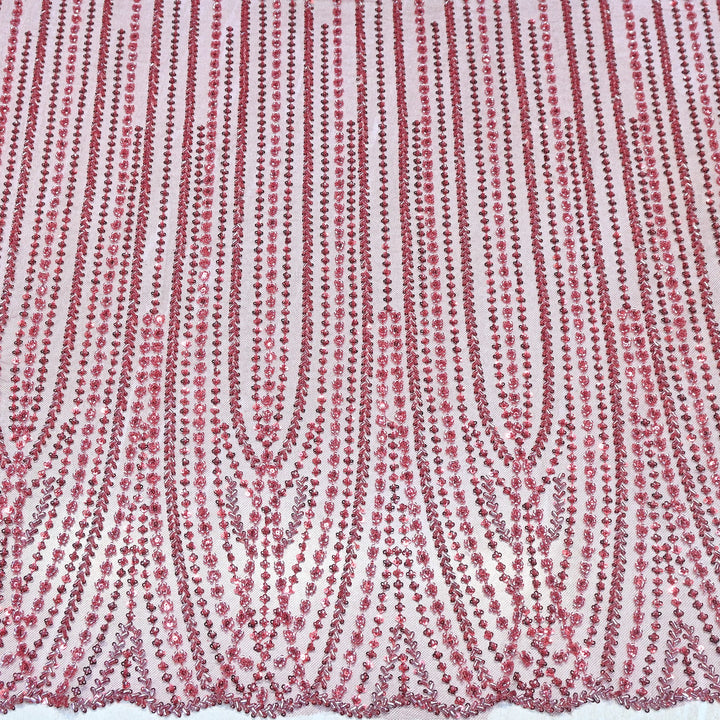 Premium Imported Beaded & Sequin Embroidery Net Fabric- 382747-02