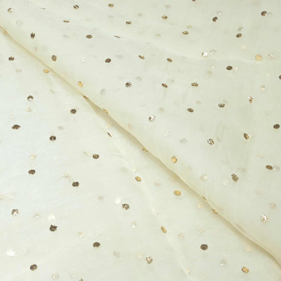 22gm Organza Mukaish Hand Work Fabrics