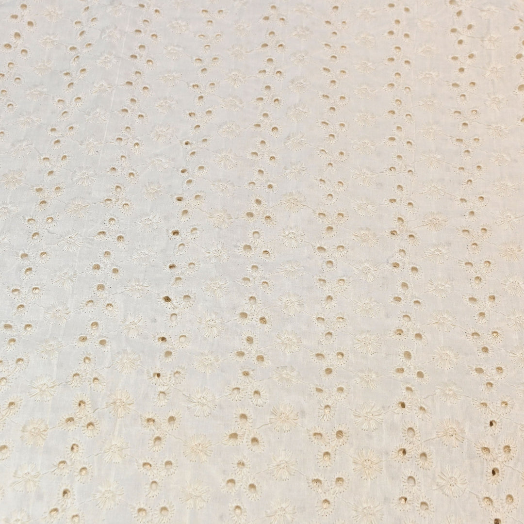 Kora Cotton Cutwork Chikankari Embroidery Fabric DF0130-6
