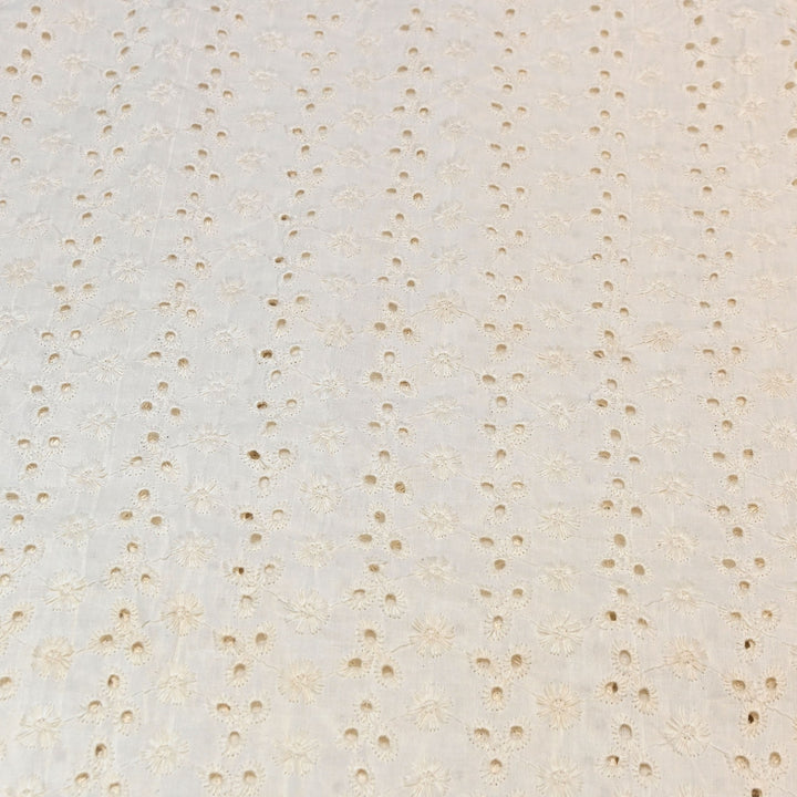 Kora Cotton Cutwork Chikankari Embroidery Fabric DF0130-6