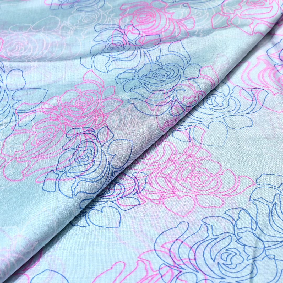 Silk Chanderi Digital Print Fabric 44" – Soft Lightweight Designer Fabric 001664-03