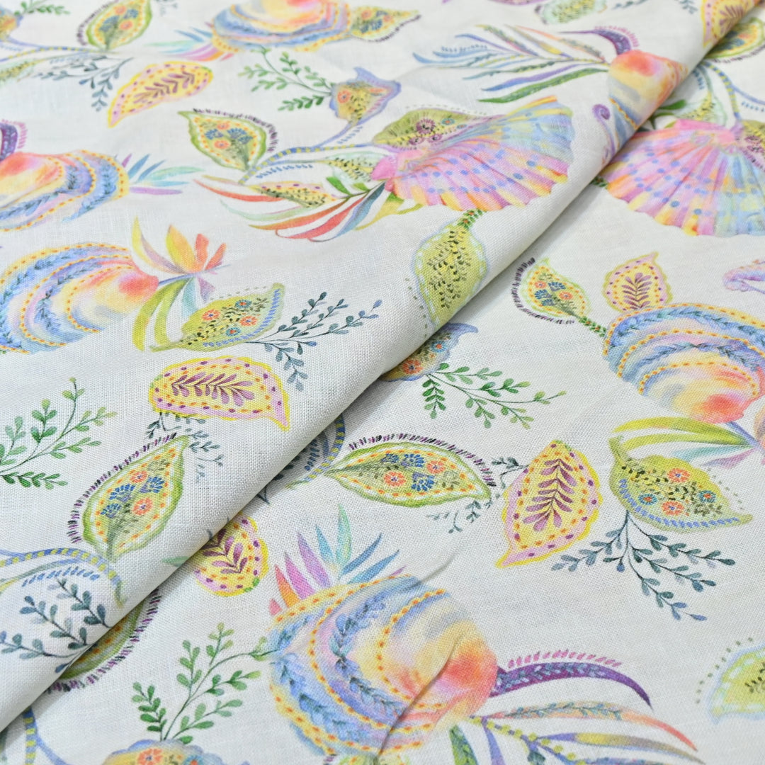 PREMIUM PURE LINEN DIGITAL PRINT FABRIC- LIN054- 08