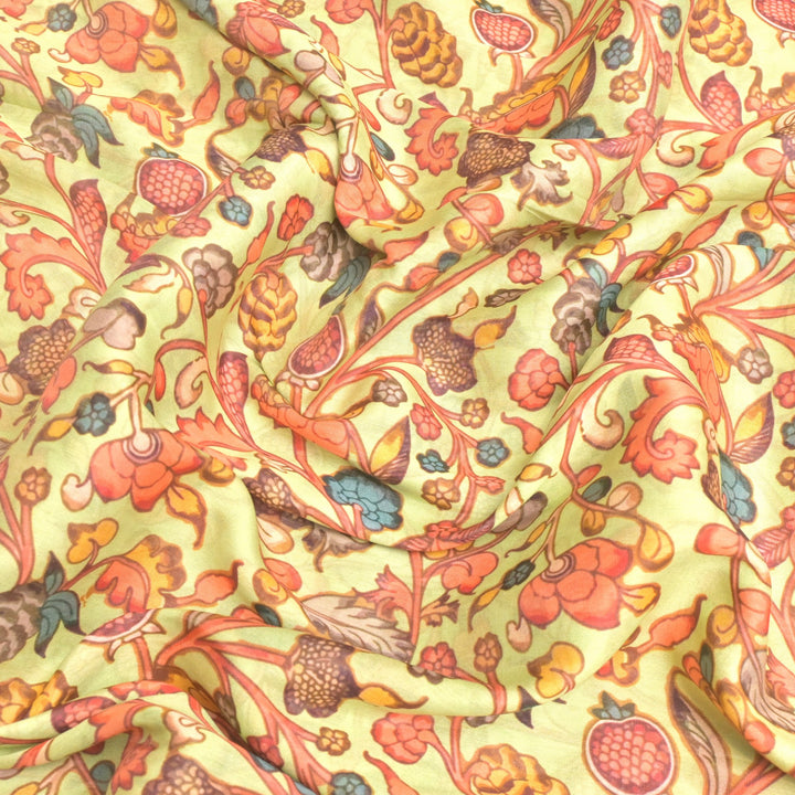 Silk Chanderi Digital Print Fabrics