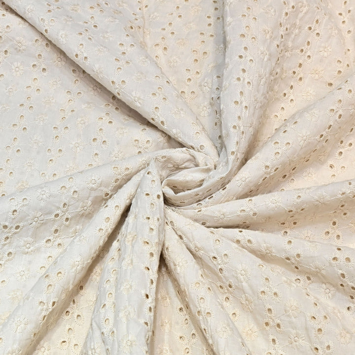 Kora Cotton Cutwork Chikankari Embroidery Fabric DF0130-6