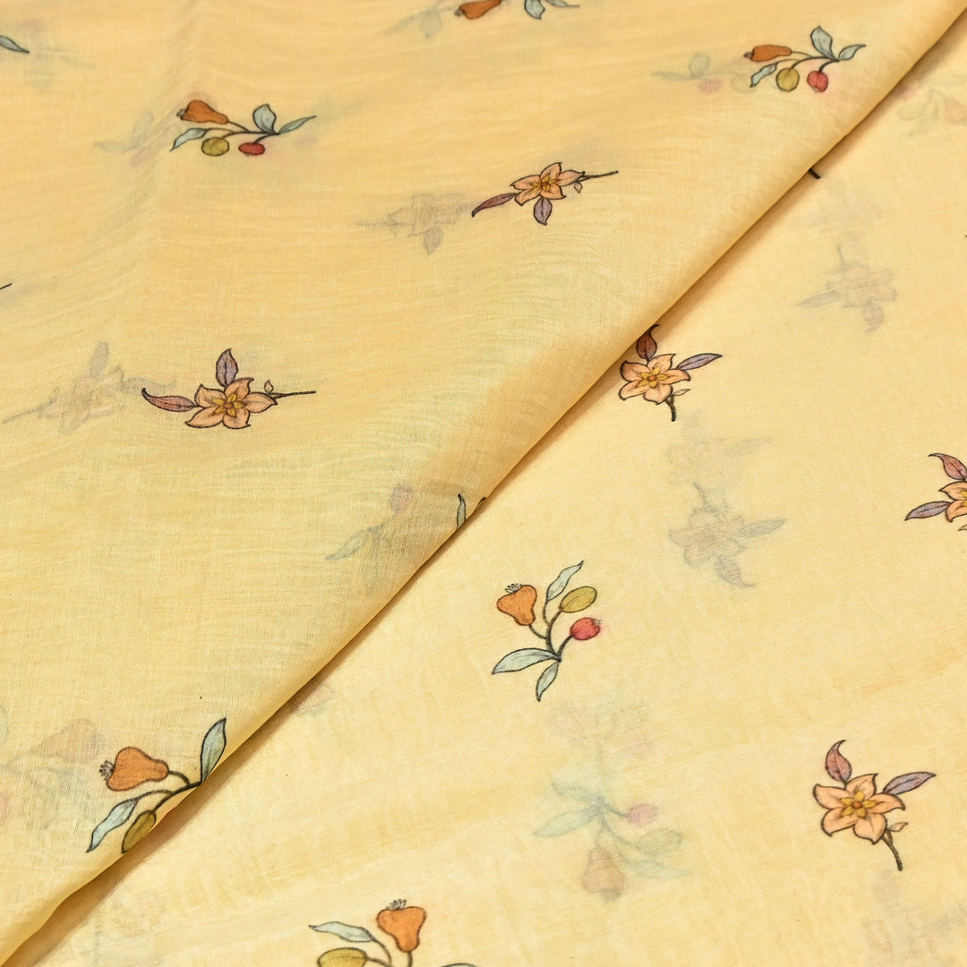 Premium Mul Chanderi Digital Print Fabric – Lightweight Chanderi Fabrics GT0185-4