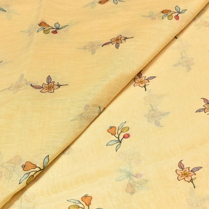 Premium Mul Chanderi Digital Print Fabric – Lightweight Chanderi Fabrics GT0185-4
