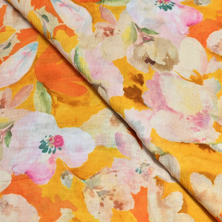 Elegant Crush Chanderi Digital Print Fabrics-UF0208-9