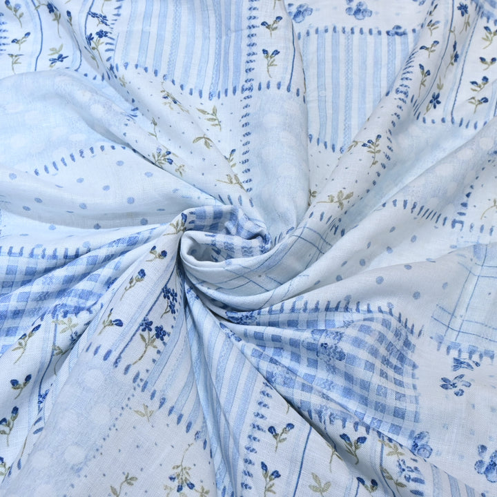 PREMIUM PURE LINEN DIGITAL PRINT FABRIC- LIN054- 05