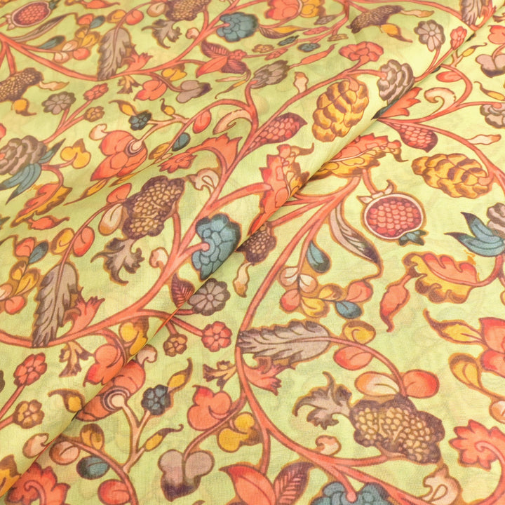 Silk Chanderi Digital Print Fabrics