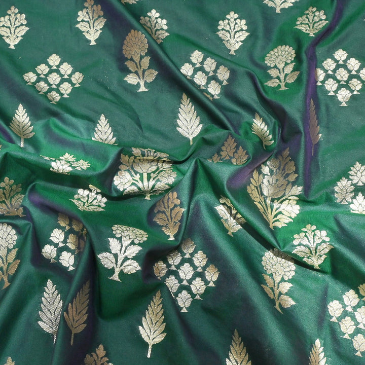 Katan Silk Zari Jaal Brocade Fabrics