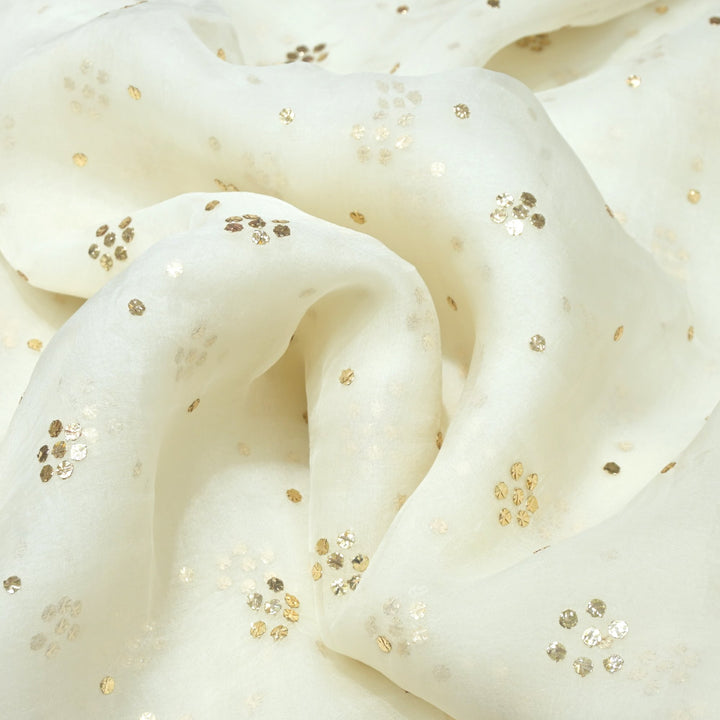 28gm Organza Mukaish Hand Work Fabrics