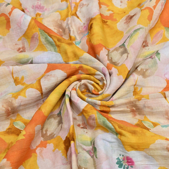 Elegant Crush Chanderi Digital Print Fabrics-UF0208-9
