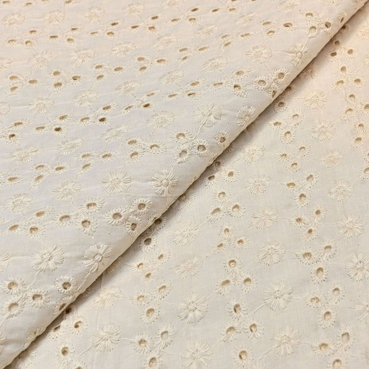 Kora Cotton Cutwork Chikankari Embroidery Fabric DF0130-6