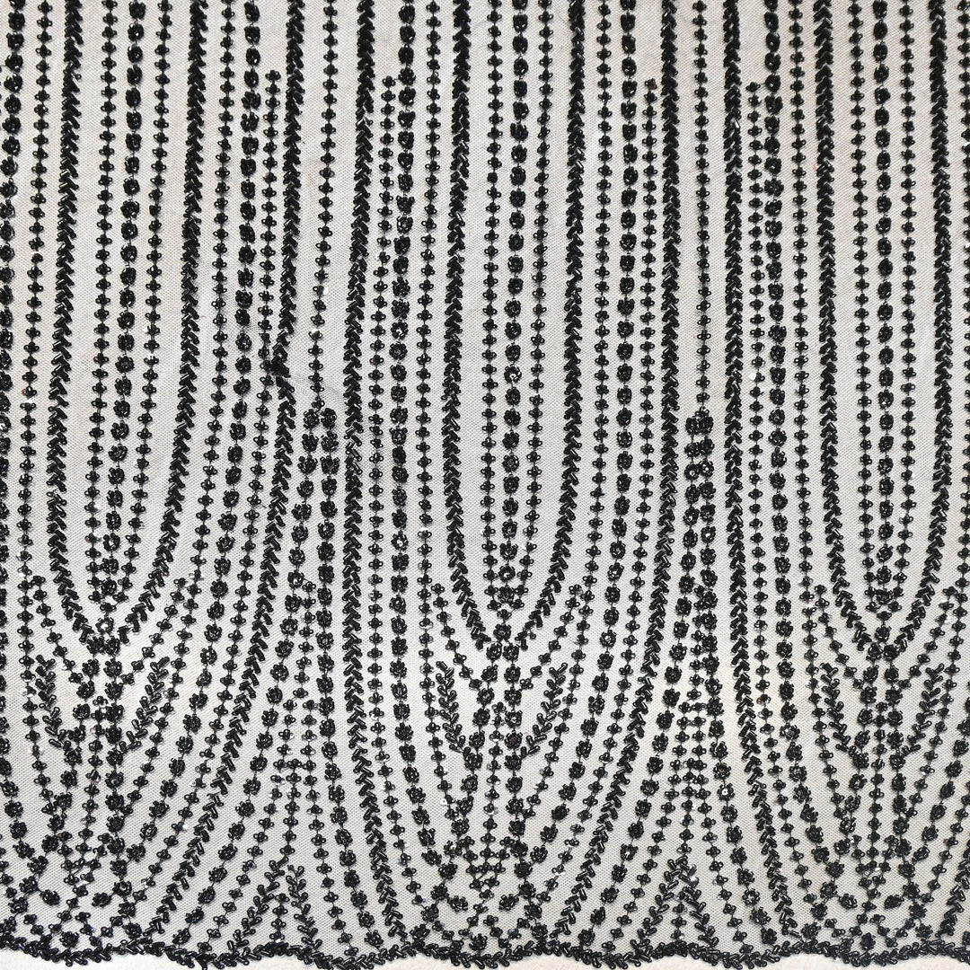 Premium Imported Beaded & Sequin Embroidery Net Fabric- 382747-03