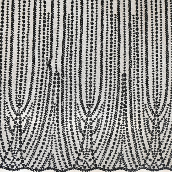 Premium Imported Beaded & Sequin Embroidery Net Fabric- 382747-03