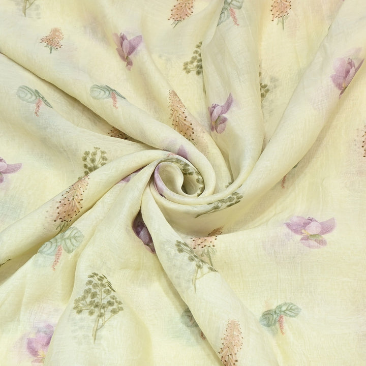 Mul Chanderi Digital Print Fabric - Soft Lightweight Designer Fabric GT0185-1d