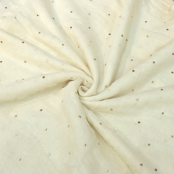40gm Chanderi Mukaish Hand Work Fabrics