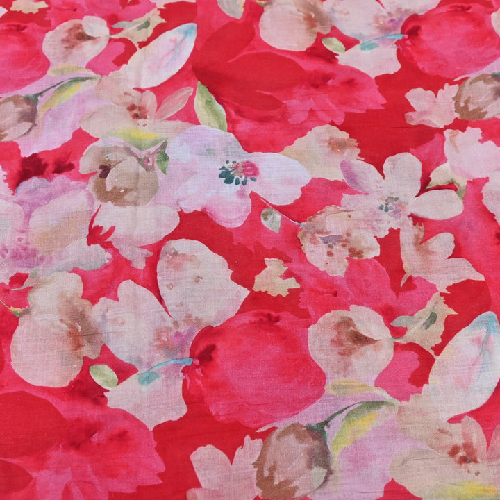 Elegant Crush Chanderi Digital Print Fabrics-UF0208-10