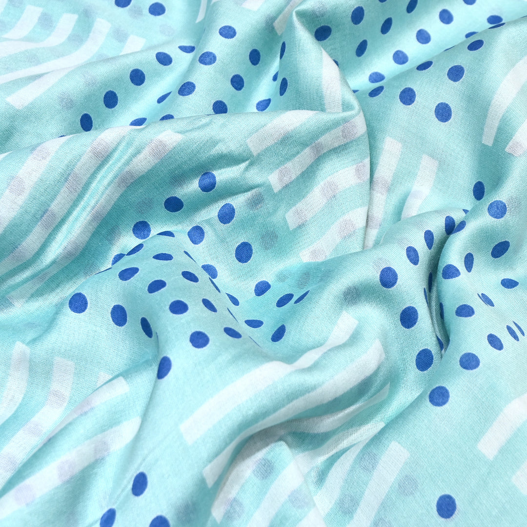 Silk Chanderi Digital Print Fabric 44" – Soft Lightweight Designer Fabric 001664-04