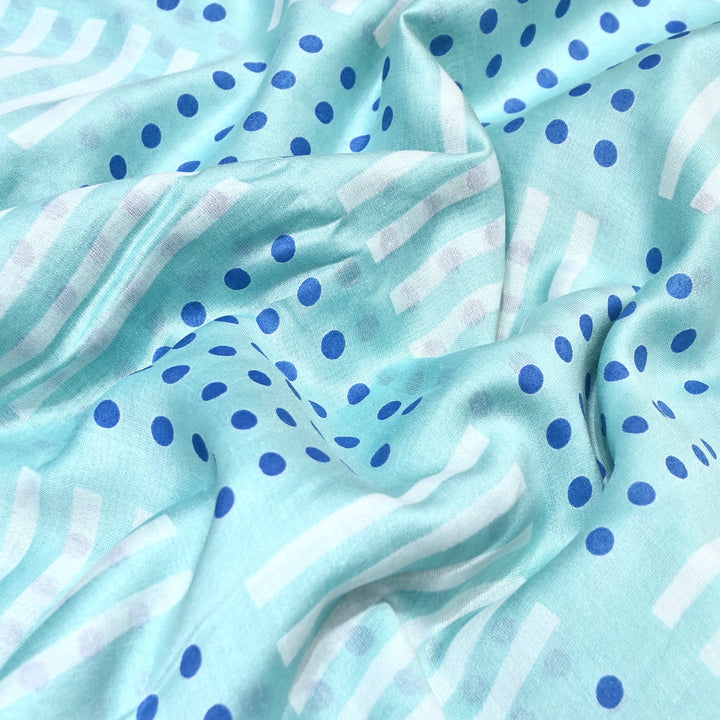 Silk Chanderi Digital Print Fabric 44" – Soft Lightweight Designer Fabric 001664-04