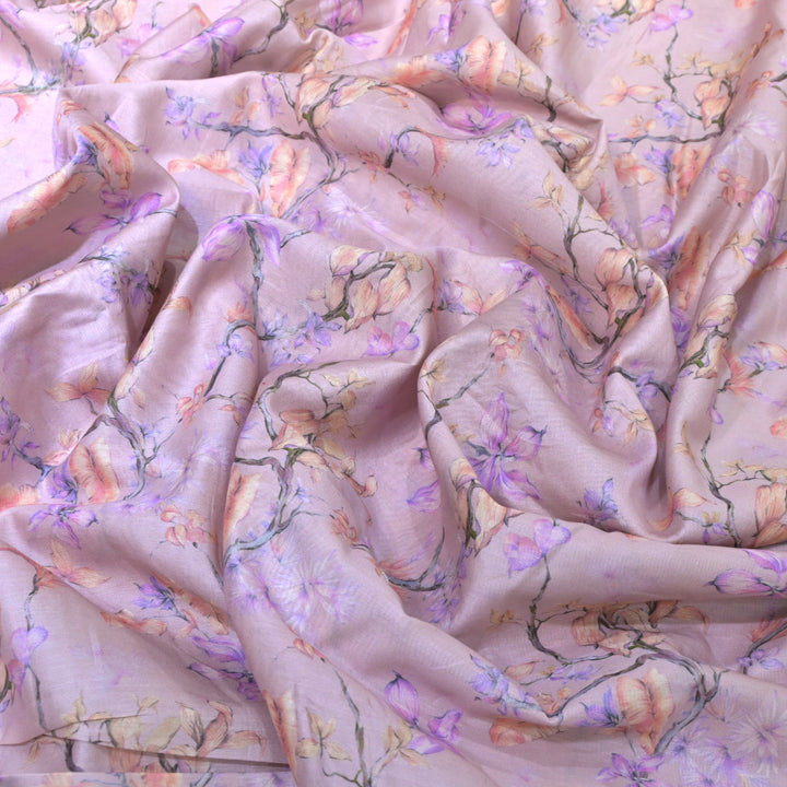Silk Chanderi Digital Print Fabrics