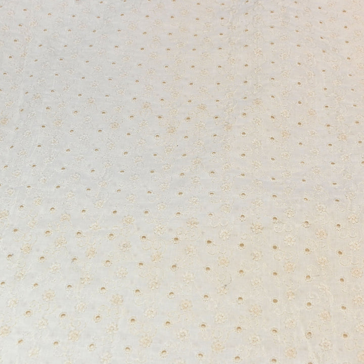 Kora Cotton Cutwork Chikankari Embroidery Fabric DF0130-7
