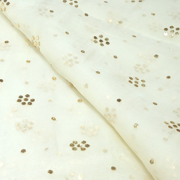 28gm Organza Mukaish Hand Work Fabrics