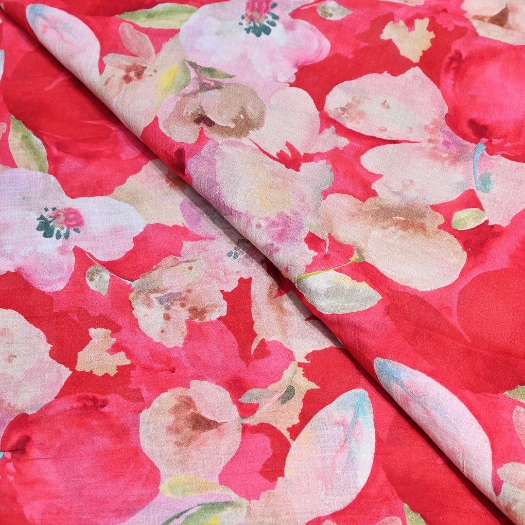 Elegant Crush Chanderi Digital Print Fabrics-UF0208-10