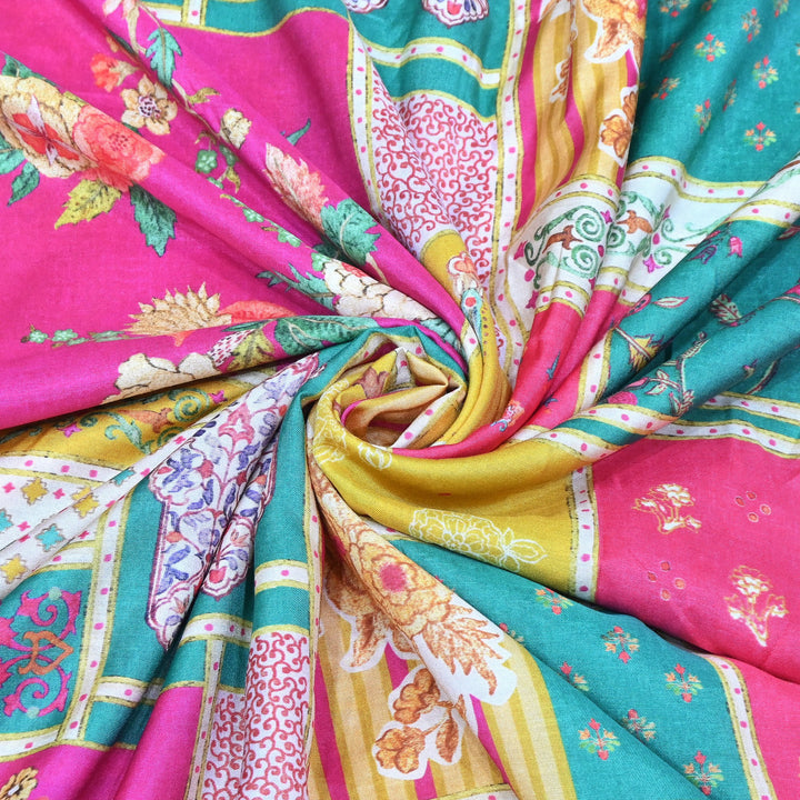 Premium Muslin Digital Print Fabric - 000844-27