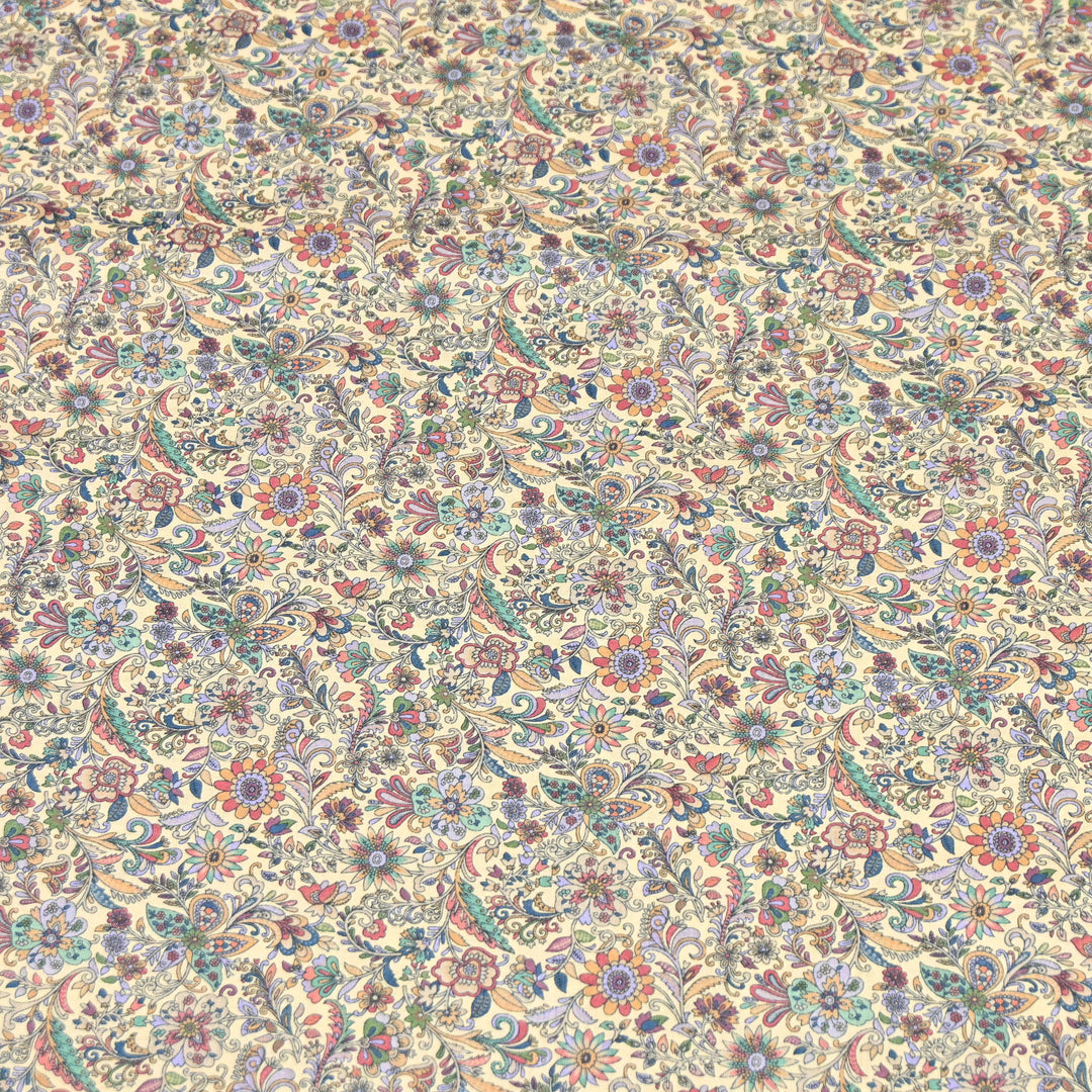 Butterscotch Italian Lawn Print Fabric
