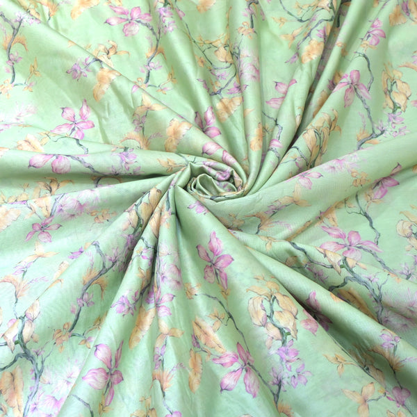 Silk Chanderi Digital Print Fabrics