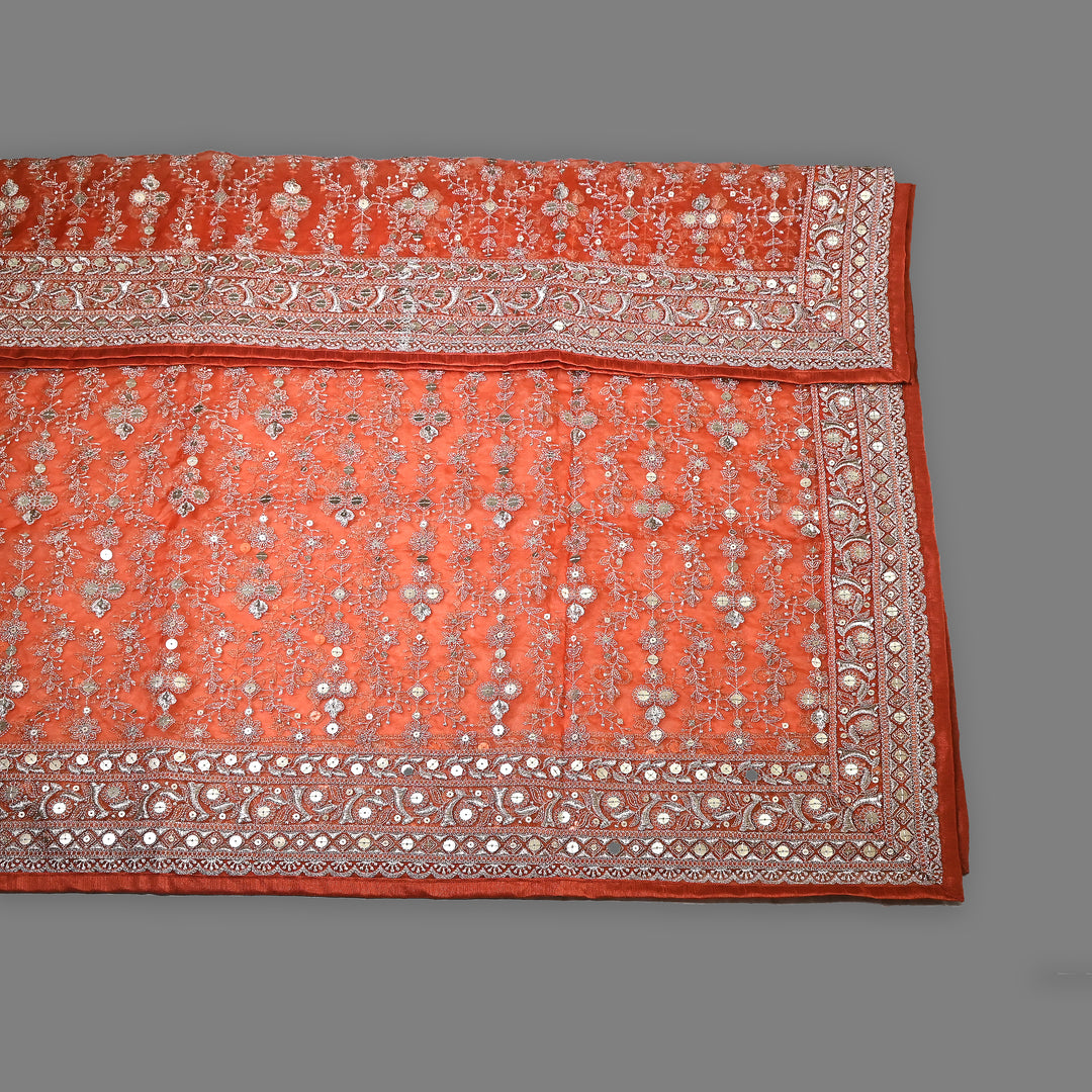 Organza Sequence & Zari Dupatta – Elegant Ethnic Dupatta for Women- RV2210-02