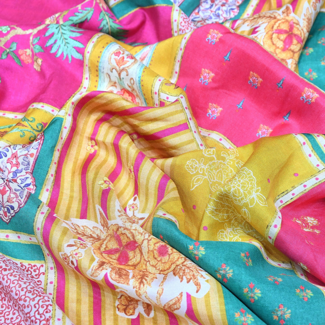 Premium Muslin Digital Print Fabric - 000844-27